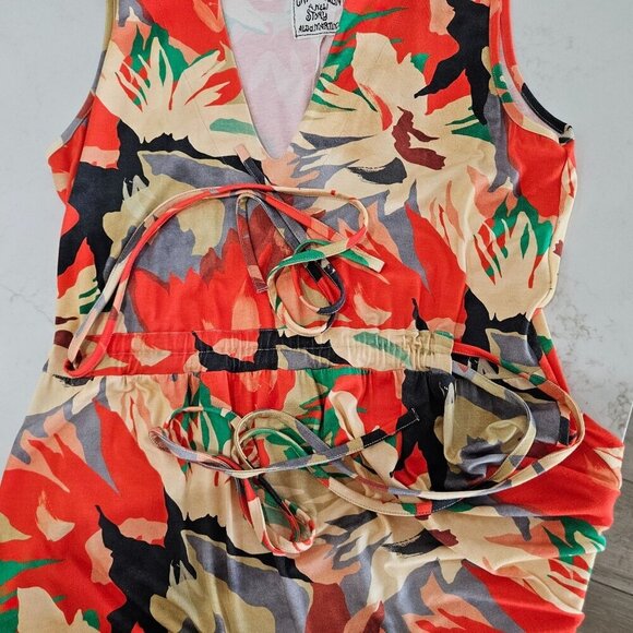 Cap Juluca Aldo Martins Maxi Dress Small Multicolor Sleeveless Tropical - Picture 4 of 12